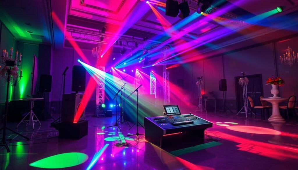 Event lighting and sound equipment